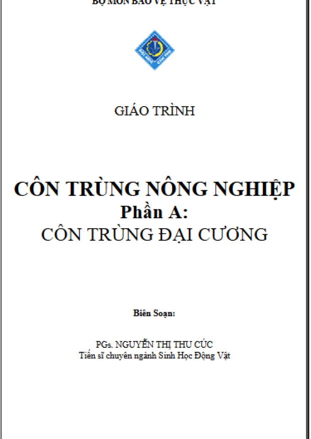 Giáo Trình Côn Trùng Nông Nghiệp Phần A, Côn Trùng Đại Cương – Tải sách truyện miễn phí eBooks PDF