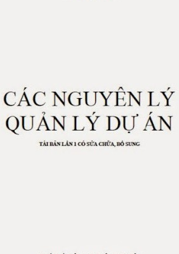 Các Nguyên Lý Quản Lý Dự Án – Tải sách miễn phí eBooks PDF
