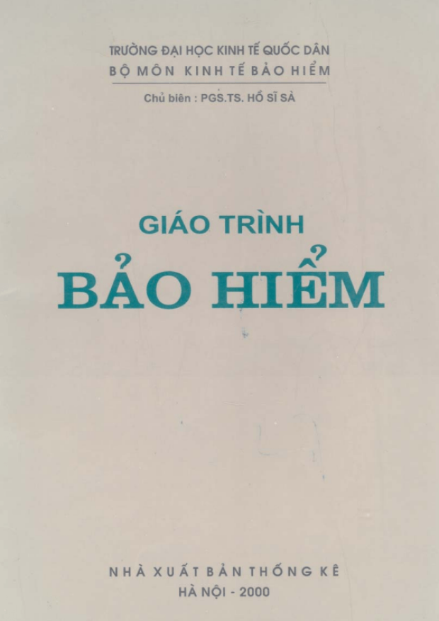Giáo Trình Bảo Hiểm – Tải sách miễn phí eBooks PDF