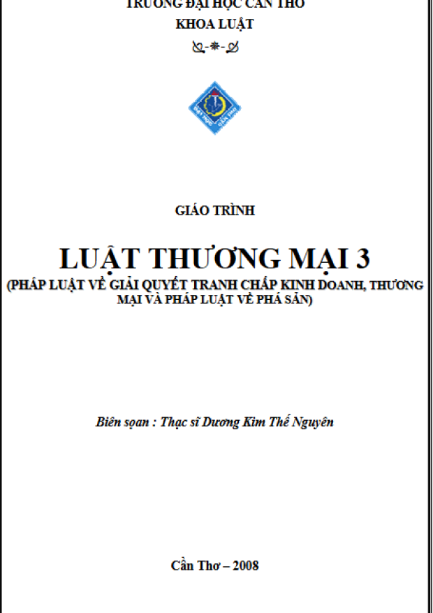 Giáo Trình Luật Thương Mại 3 – Tải sách miễn phí eBooks PDF