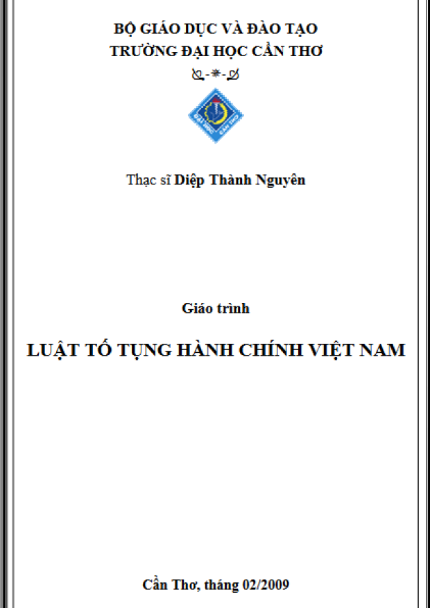 Giáo Trình Luật Tố Tụng Hành Chính Việt Nam – Tải sách miễn phí eBooks PDF