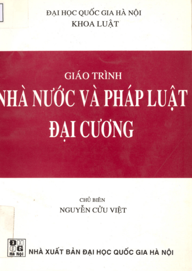 Giáo Trình Nhà Nước Và Pháp Luật Đại Cương – Tải sách miễn phí eBooks PDF