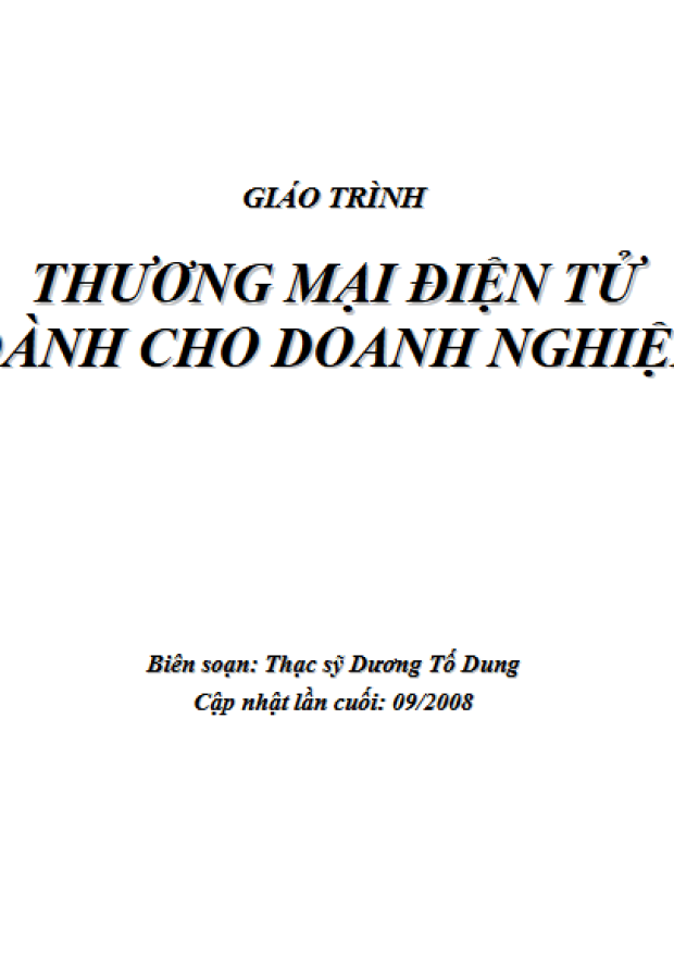 Giáo Trình Thương Mại Điện Tử Dành Cho Doanh Nghiệp – Tải sách miễn phí eBooks PDF