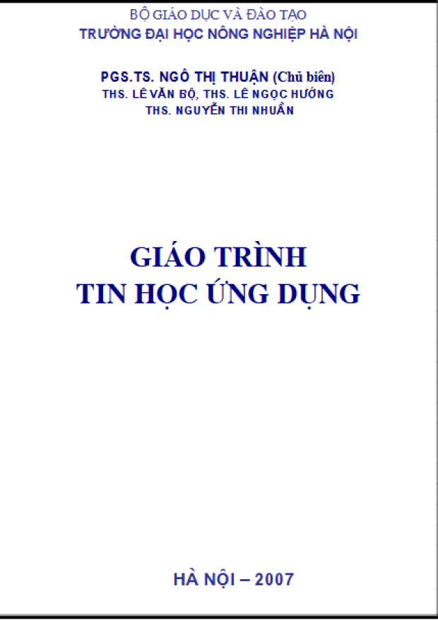 Giáo Trình Tin Học Ứng Dụng – Tải sách miễn phí eBooks PDF