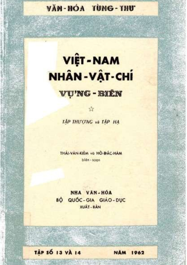 Việt Nam Nhân Vật Chí Vựng Biên – Tải sách miễn phí eBooks PDF